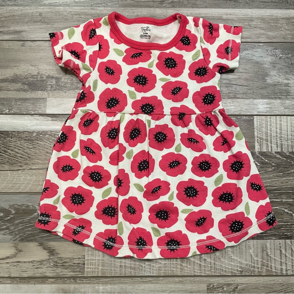 Touched by Nature Dress 6-9 Months Red Poppies